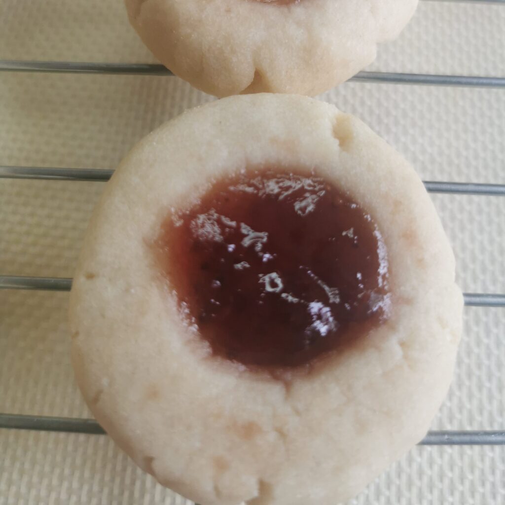 Thumbprint Jam Shortbread Cookies